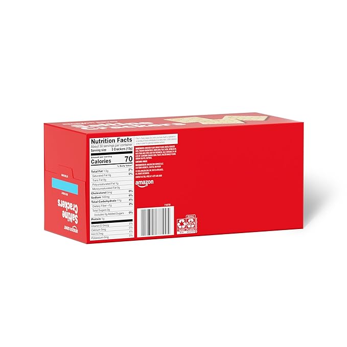 Amazon Saver, Original Saltine Crackers, 16 Oz (Previously Amazon Fresh, Packaging May Vary) (Pack