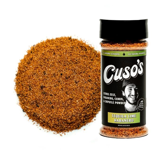 Cuso Cuts Tequila Lime Habanero Taco Seasoning - Fajita Seasoning Spices for Meat, Chicken, Pork
