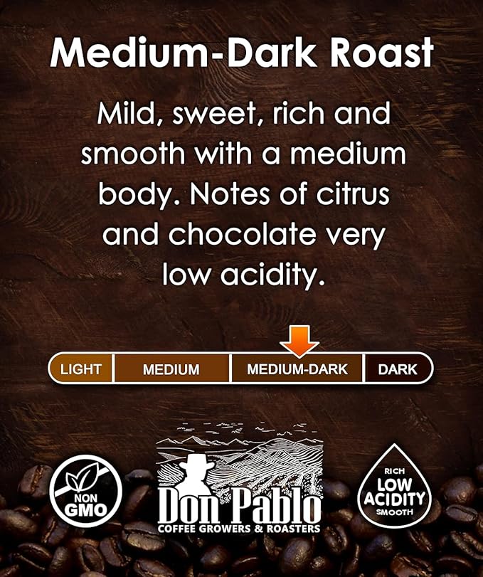 5LB Don Pablo Gourmet Coffee - Brazil Cerrado - Medium Dark Roast - Whole Bean Coffee - 100%