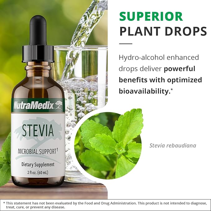 NutraMedix Sweet Leaf Stevia Liquid Drops - Sugar Free Sweetener from Pure Stevia Leaf Extract for
