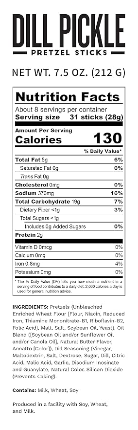 Pop Daddy Flavored Pretzels Sticks, Healthy Gourmet Pretzels Snacks, 7.5oz Individual Bags, 3 Pack