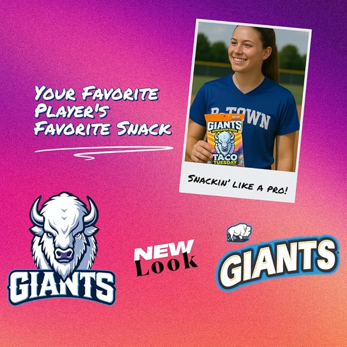 GIANTS Taco Tuesday Sunflower Seeds - Sunflower Seeds to Eat, High Protein Snack, Zesty Taco