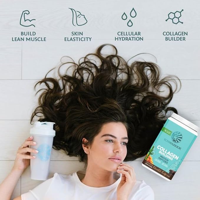 Vegan Collagen Protein Powder for Women Silica Plant Based Collagen Powder Chocolate Flavor Vegan