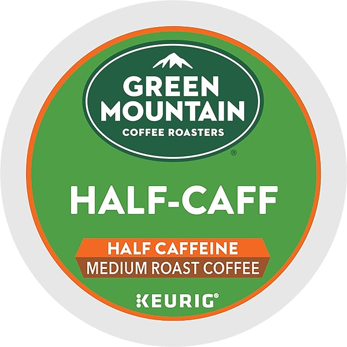 Green Mountain Coffee Roasters Half Caff, Keurig Single Serve K-Cup Pods, Medium Roast Coffee, 60 Count, (6 Packs of 10)