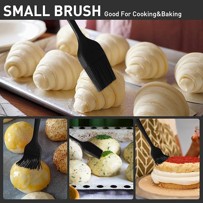 Pastry Brush-Begonia Silicone Basting Brush for Cooking,2pcs 10+8 in Heat Resistant Food Brushes