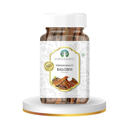 AYURVEDASHREE Cinnamon (Desi Dalchini) 60gm PET Jar | All Natural | Vegan | No Colors | NON-GMO |