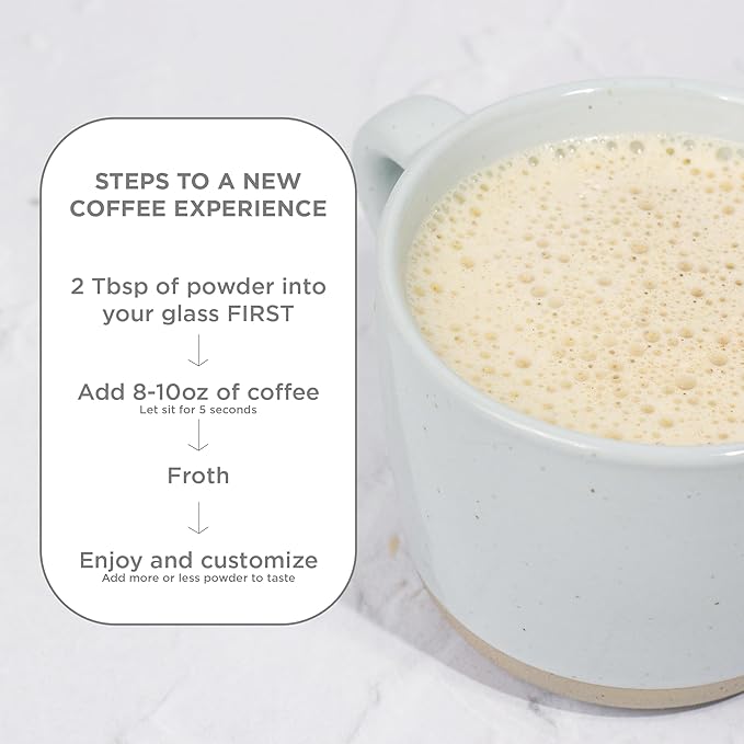 Laird Superfood Non-Dairy Coconut Powder Creamer - Sweet & Creamy + Adaptogens - Superfood Creamer
