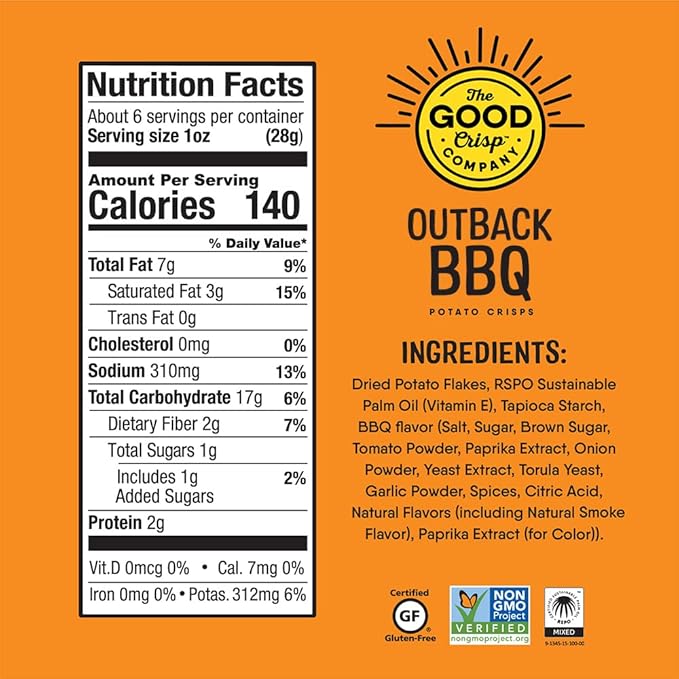 The Good Crisp Company, Potato Chips Variety Pack, 5.6 Ounce Canisters, Pack of 4 (Variety Pack)