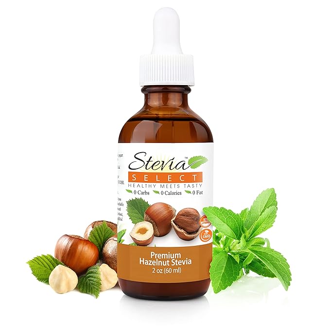 Stevia Select Hazelnut Flavored Liquid Stevia ??Zero Calorie Coffee, Tea, Drink & Baking Sweetener