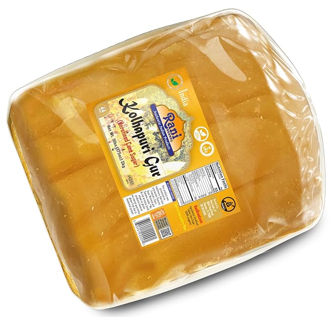 Rani Kolhapuri Gur (Jaggery) 175oz (11lbs) 5kg ~ Unrefined Cane Sugar, No Color added, Gluten