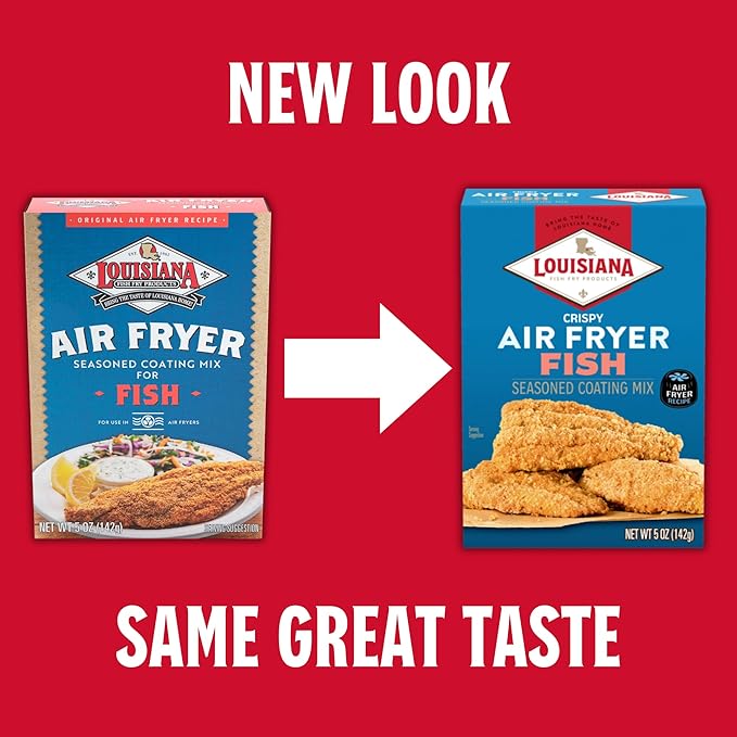 Louisiana Fish Fry, Air Fry Fish Coating Mix, 5 oz (Pack of 6)