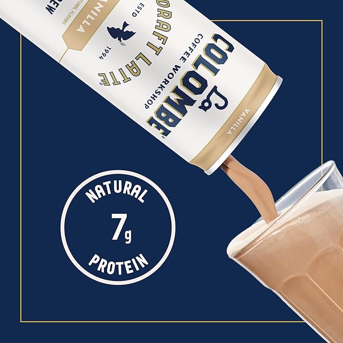 La Colombe Coffee, Vanilla Draft Latte, 11 fl oz Cans (Pack of 12), Coffeehouse Quality Cold Brew