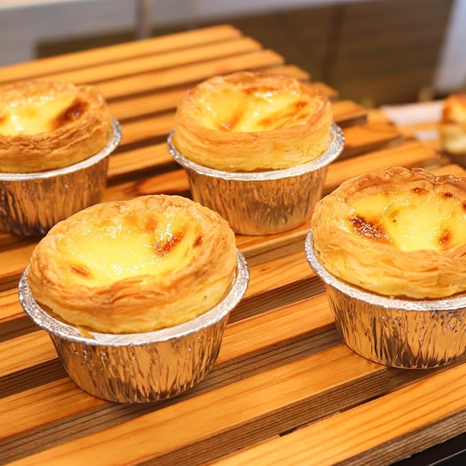 Aluminum Foil Baking Cups 200 Pack, SUPPHOUS 4 Oz Disposable Ramekin Aluminum Cupcake liners