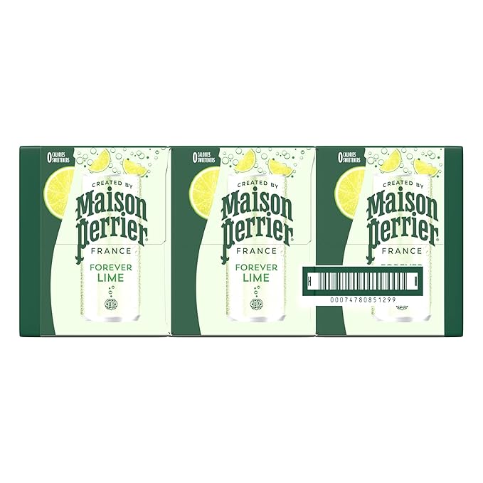 Maison Perrier Forever Lime Flavored Sparkling Water, 11.15 Fl Oz Cans, 8 Count, 3 Pack