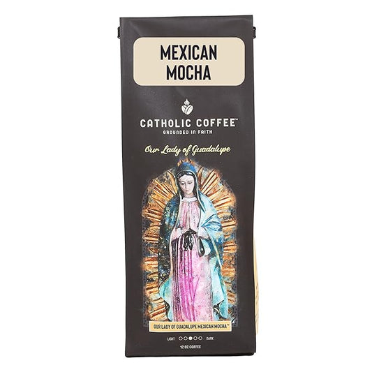 Catholic Coffee Our Lady of Guadalupe | Mexican Mocha Medium Roast Ground Coffee ??Chocolate &