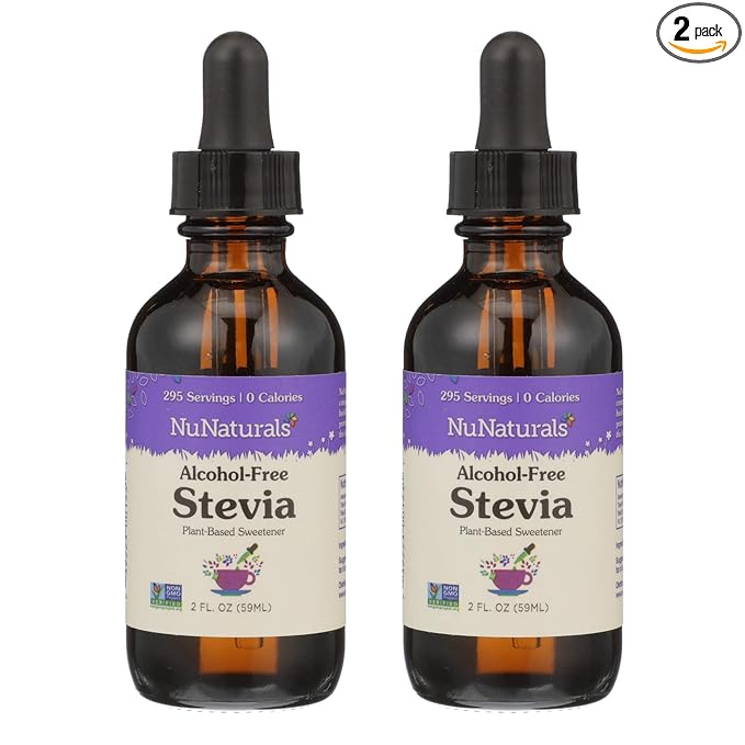 NuNaturals Liquid Stevia, Sugar-Free Sweetener, Plant-Based Sugar Substitute, Zero Calorie