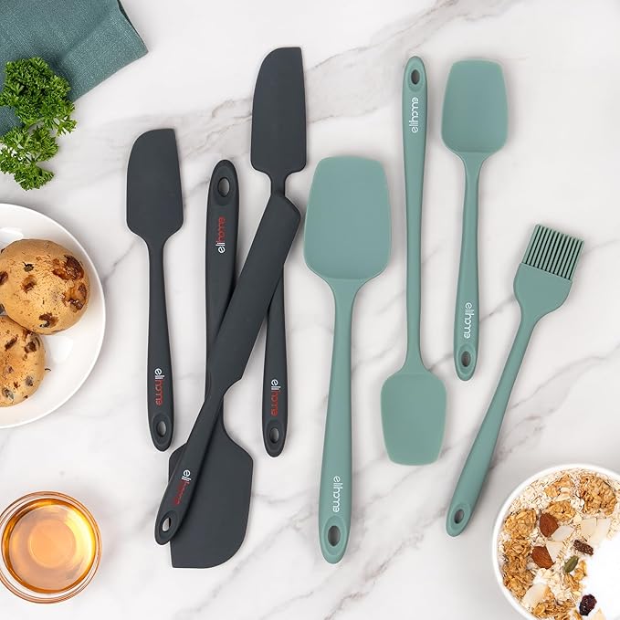 Elihome Mini Silicone Basting Pastry Brush, Cooking Brush for Oil Sauce Butter Marinades, Food