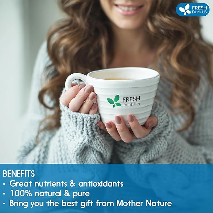FreshDrinkUS, Premium 75 Tea Bags Blue Butterfly Pea Flowers, 100% Natural and Pure from Butterfly