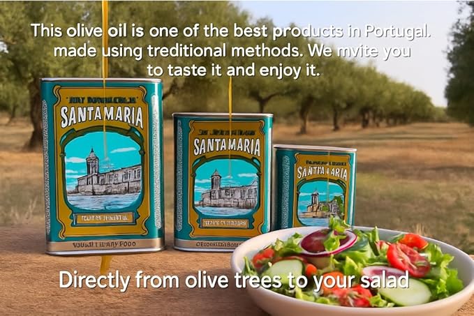 Santa Maria Portuguese Extra Virgin Olive Oil - Vintage Metal Tin - 500ml