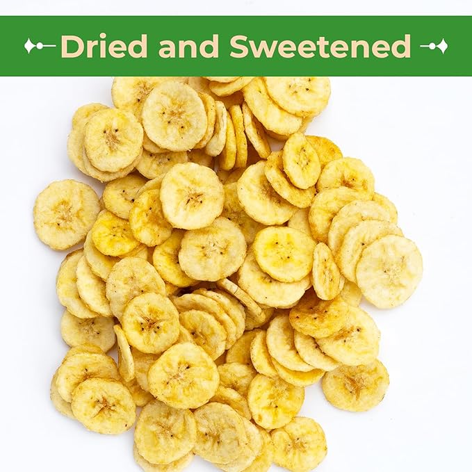 Sincerely Nuts Dried Banana Chips Sweetened - Fresh Sweet Dried Bananas Made w/Ripe Fruit & Coconut