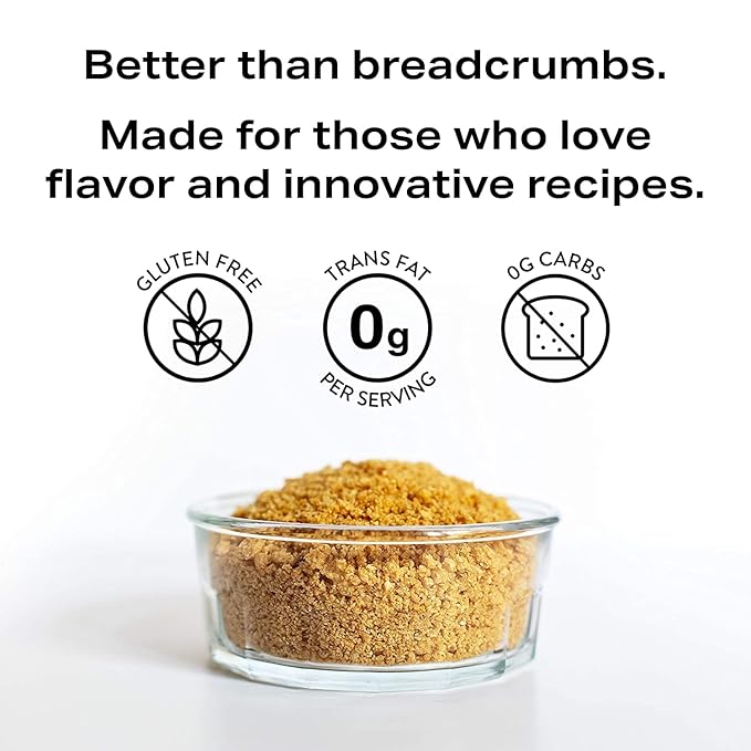 PORQ Artisanal Fried Pork Rinds, Panko Crumbs, Breadless Alternative to Bread Crumbs, Zero Carbs