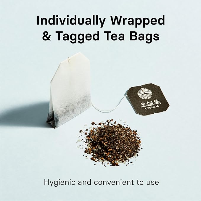 OSULLOC Honey Pear Tea (Sweet Pear & Honey Flavor), Fruit tea Blend, Premium Teabags from Jeju