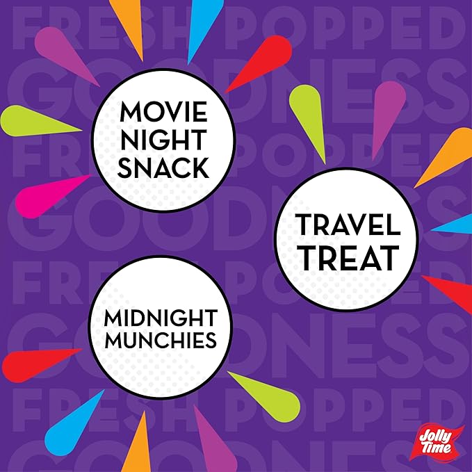 Jolly Time Blast O Butter, Ultimate Movie Theater Butter Microwave Popcorn, 1.5oz Personal Bag, 10