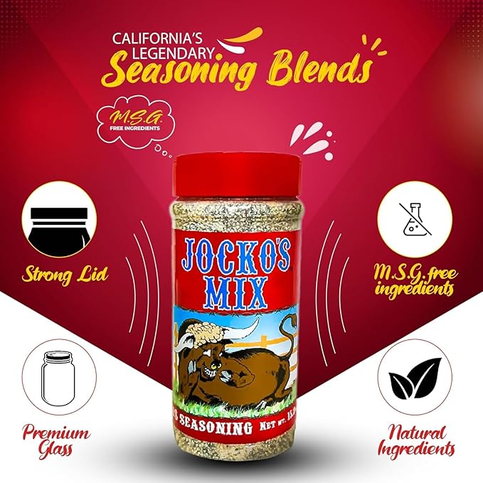 Jocko's Mix Santa Maria Style Seasoning - 15.3oz Bottle Of Tri-Tip, Steak, Pork, and Chicken