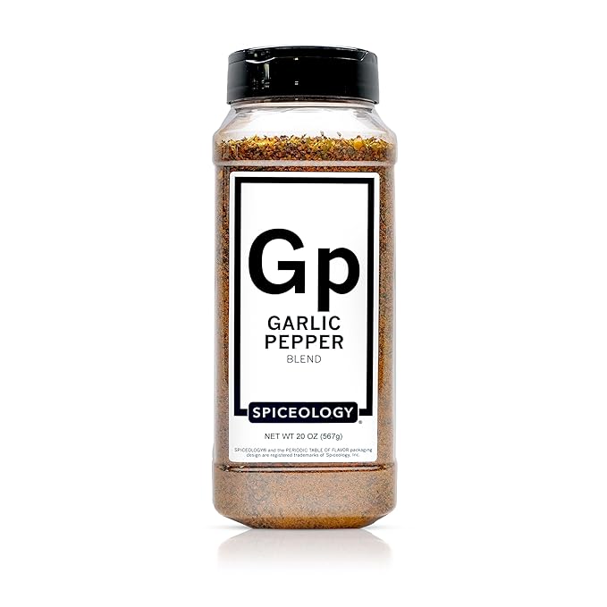 Spiceology – Garlic Pepper – Bold, Savory Garlic Pepper Seasoning for Steak, Chicken, Seafood &