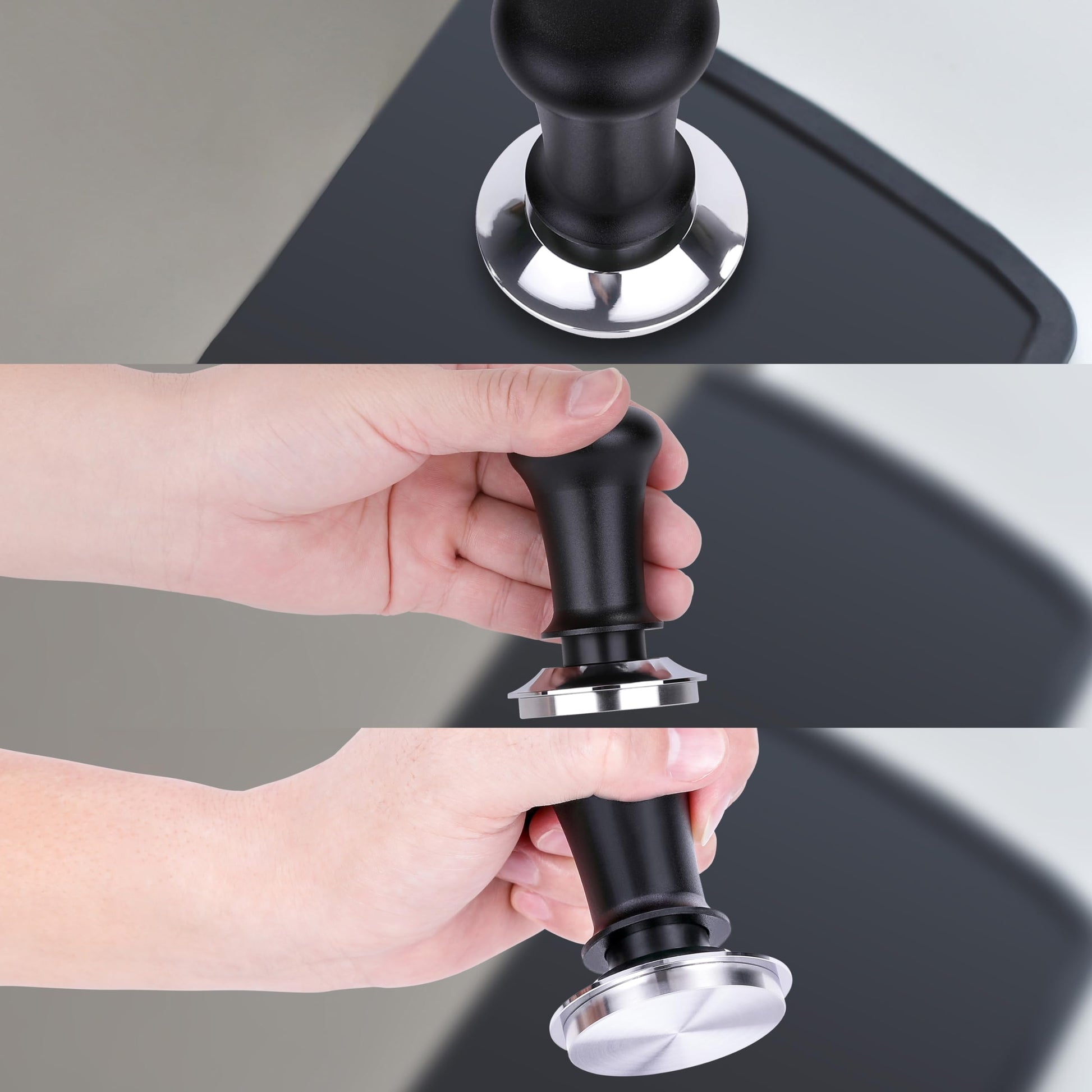 Apexstone 58mm Espresso Tamper, Spring Loaded Coffee Tamper with Stainless Steel Base, Professional