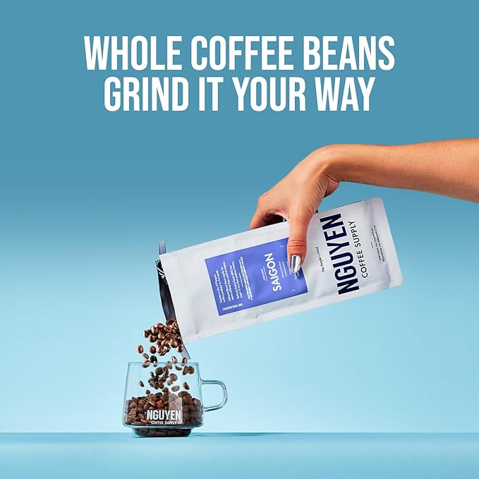 Nguyen Coffee Supply - Saigon Robusta & Arabica Blend: Dark Roast Premium Whole Coffee Beans