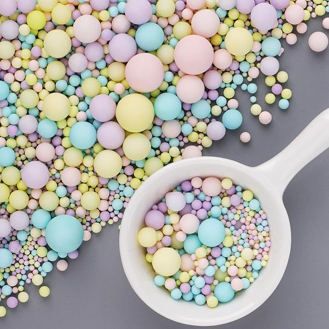 Pastel Pearl Sprinkles Cake Decorations, 6 Sizes Mix 4.6 oz Edible Sugar Sprinkles for Cupcake