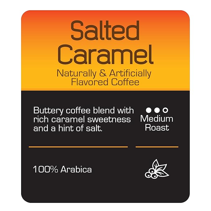 Roast Ridge Single Serve Coffee Pods for Keurig K-Cup Brewers, Salted Caramel, Medium Roast, 100