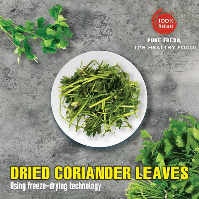 DRIED CORIANDER LEAVES (CILANTRO) 1.76 Oz (50g) VIETFARMFOOD: Pure, natural freeze-dried spice made