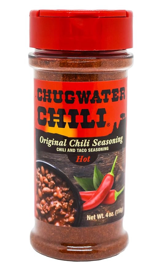 Chugwater Chili | Gourmet SPICY HOT Chili Seasoning Mix | 4oz Bottle | Wyoming State Championship