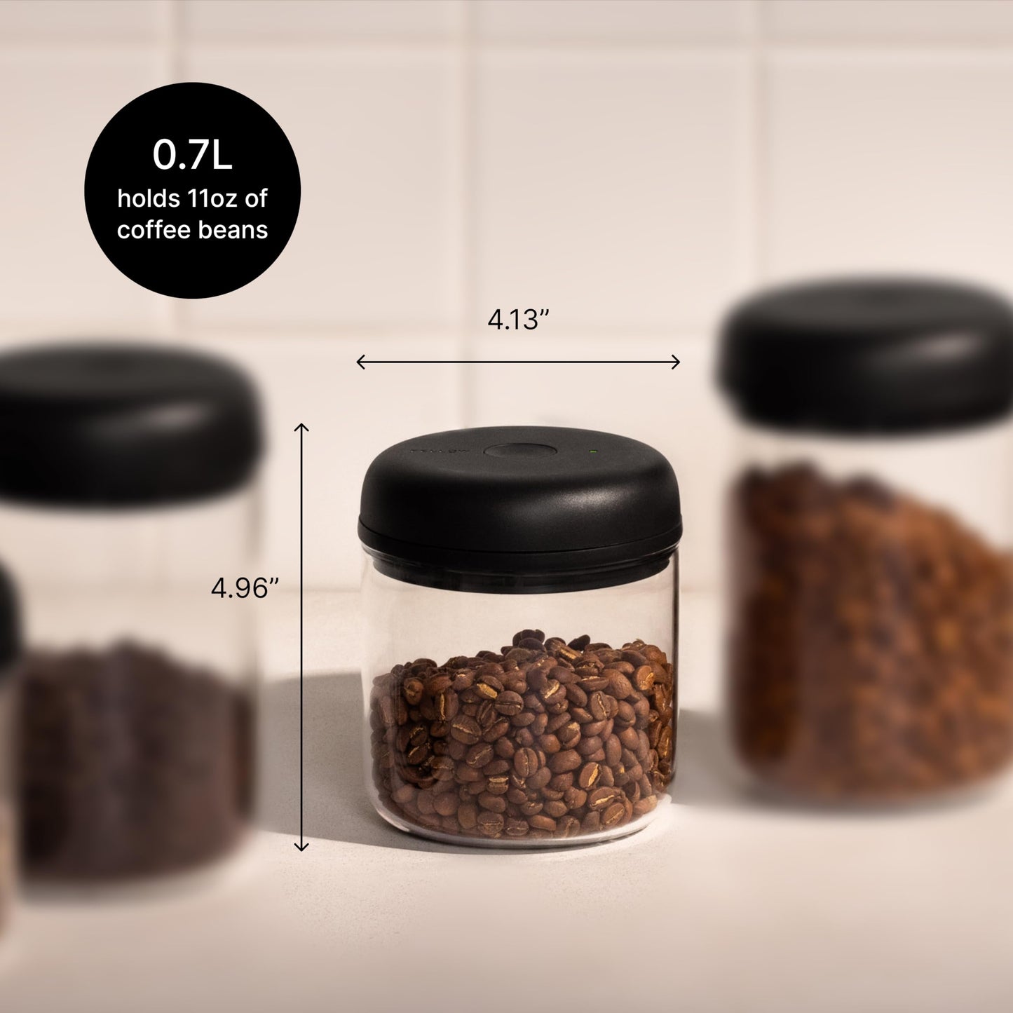Fellow Atmos Electric Vacuum Coffee Canister 0.7L - Auto-Seal Steel