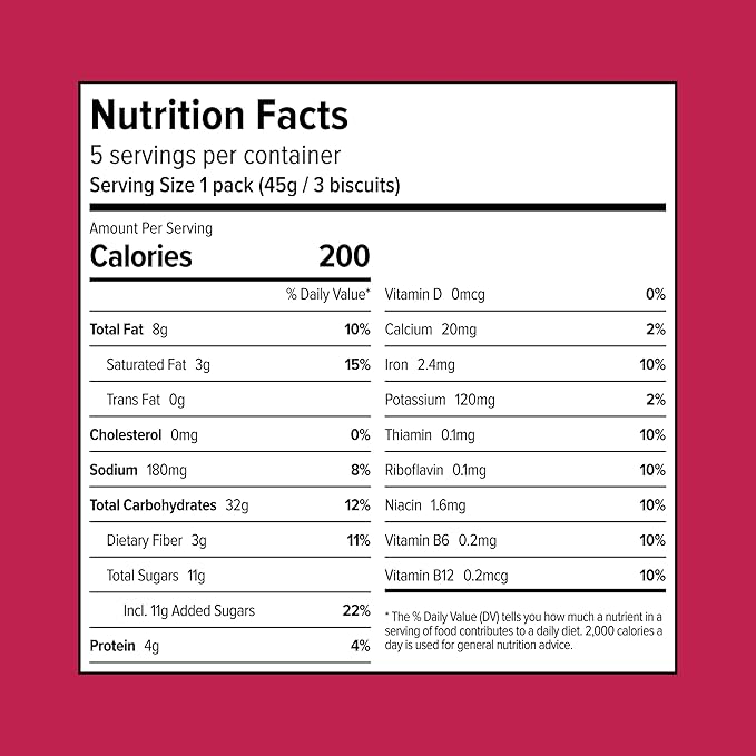 Sweet Loren's Vegan Breakfast Biscuits | Cinnamon Sugar | 4g Protein, 19g Whole Grains | Plant