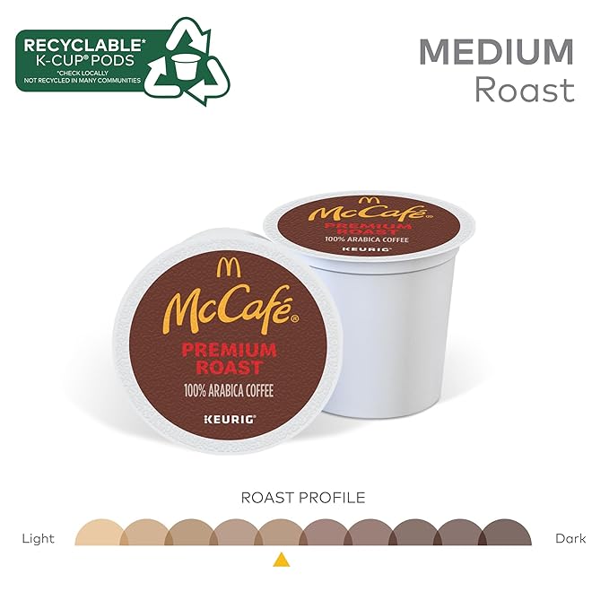McCafe Premium Roast Coffee, Single Serve Keurig K-Cup Pods, Medium Roast, 84 Count