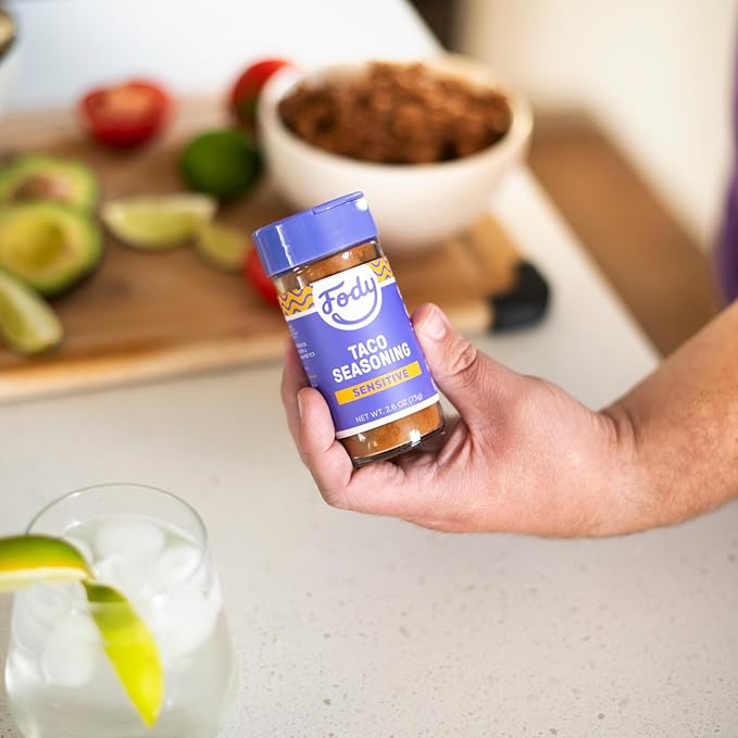 Fody Foods Taco Seasoning, 2.6 Oz, Garlic and Onion Free, Low FODMAP Certified, Gut & IBS Friendly