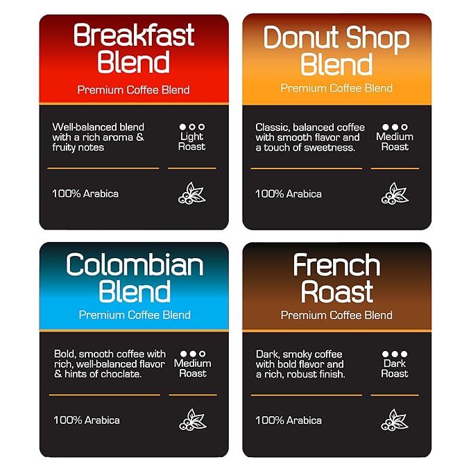 Roast Ridge Single Serve Coffee Pods for Keurig K-Cup Brewers, Variety Pack, Light Roast, Medium