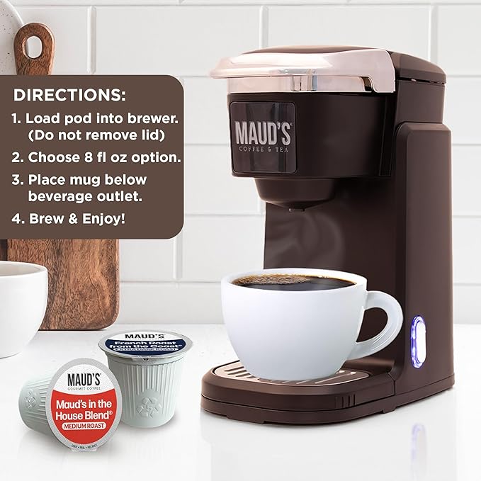 Maud's Dark Roast, Medium Roast & French Roast Coffee Pods Bundle, 54 ct, Recyclable Single Serve