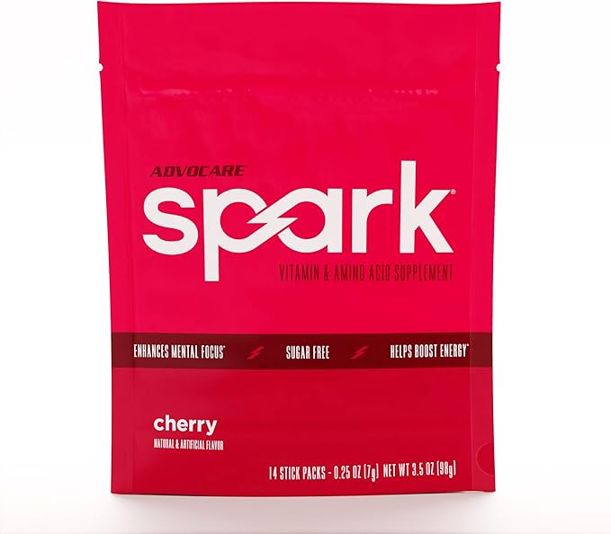 AdvoCare Spark Vitamin & Amino Acid Supplement - Focus & Energy Drink Powder Mix with Vitamin A