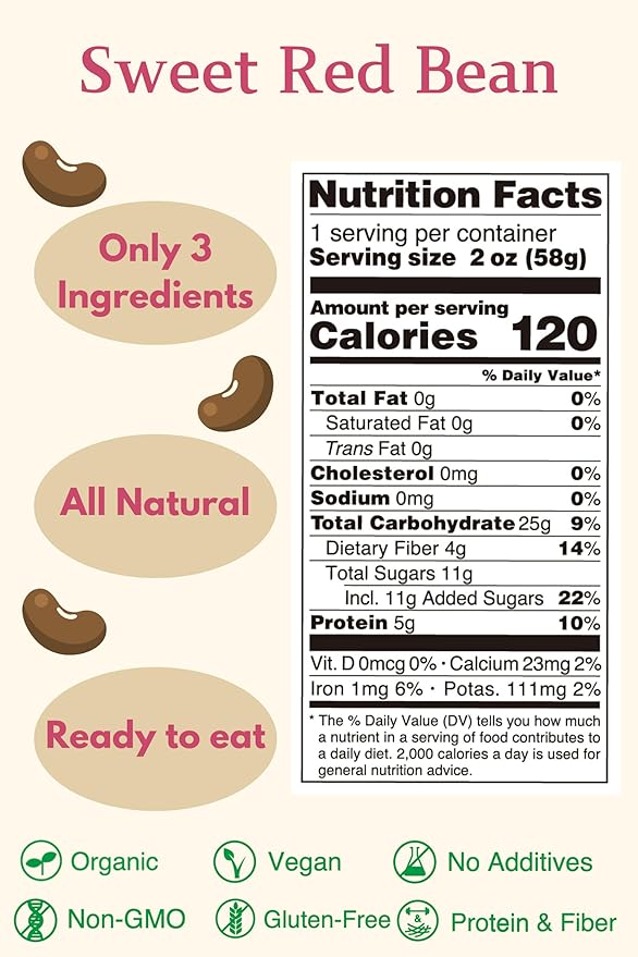 ?륟at More Beans?멣TEAMED ADZUKI SNACK -Sweet Red Bean, steamed bean, Organic Adzuki Beans, healthy