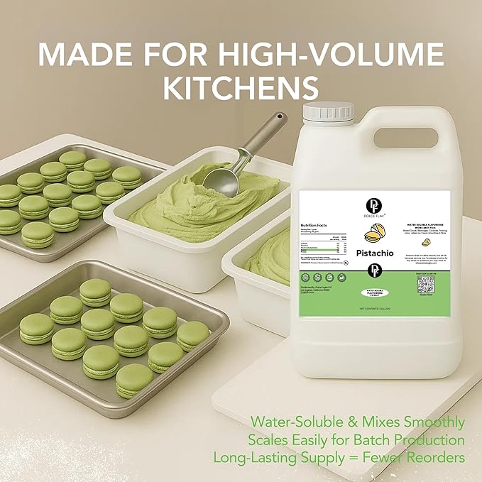 Dolce Flav Pistachio Flavoring ??32 oz. ??Premium Flavoring for Ice Cream, Desserts, Boba