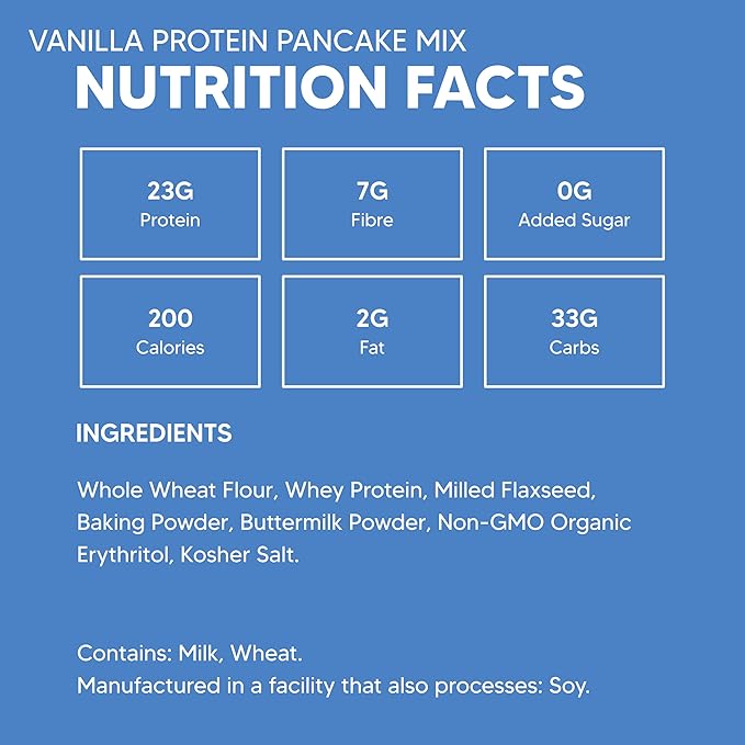 Flourish - Protein Pancake & Waffle Mix, Whey Protein Isolate & Flax Seed, Non-GMO, No Added Sugar