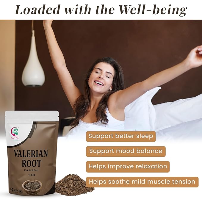 Valerian Root 1 LB, Cut & Sifted, 100% Natural & Pure, Ideal for Tea, Herbal Blends & Wellness