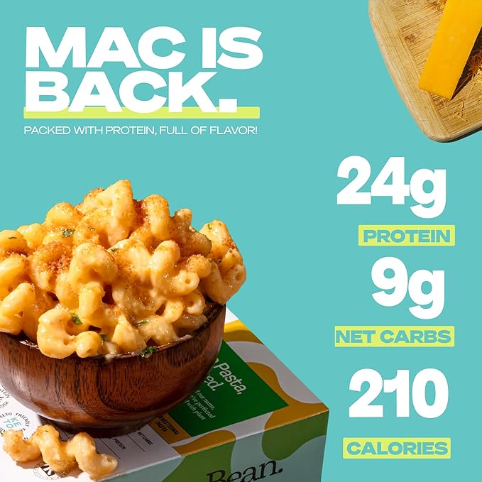 Kaizen High Protein Cheddar Mac & Cheese - Low Carb, Keto Friendly, High Fiber, Gluten-Free