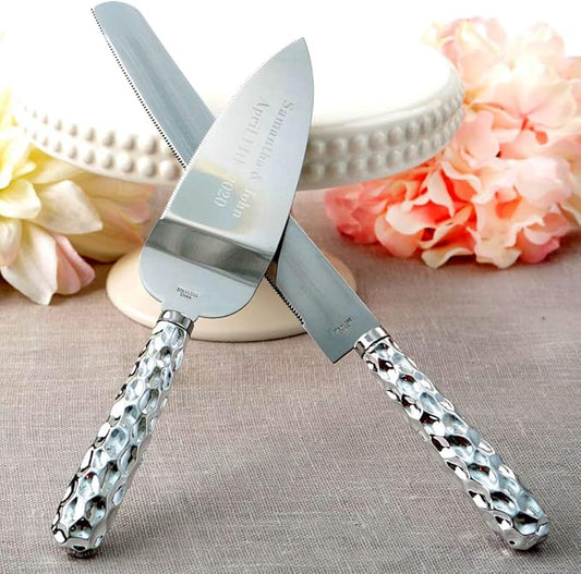 GIFTS INFINITY Personalized Wedding Cake Knife and Server Set Free Engraving - Valentine's