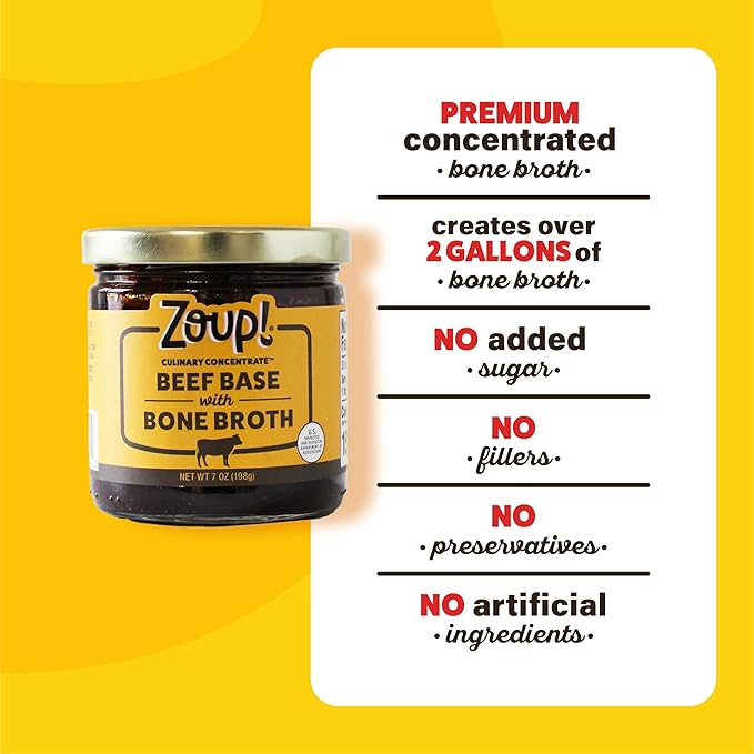 Zoup! Good, Really Good Beef Bone Broth Culinary Concentrate, 6-Pack, 7 Oz Each