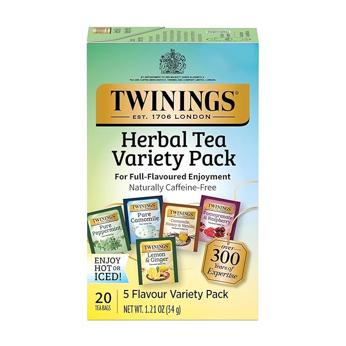 Twinings Herbal Tea Variety Pack, 20 Count (Pack of 1), Formerly Assorted Herbal, Includes 5